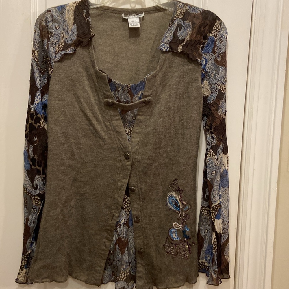 Alberto Makali Unique Faux Top & Sweater Vest